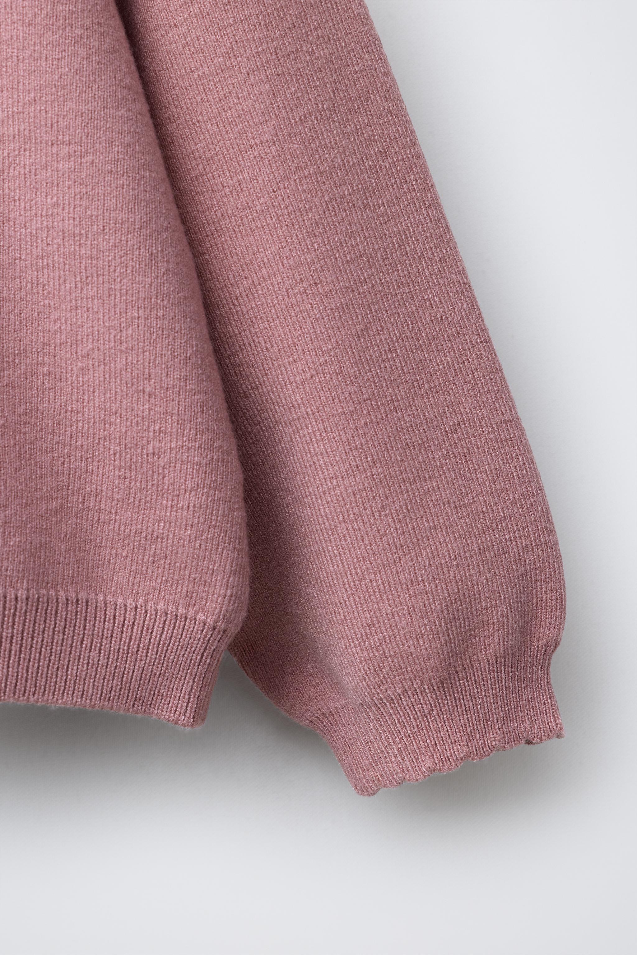 FLORAL PETER PAN COLLAR KNIT SWEATER